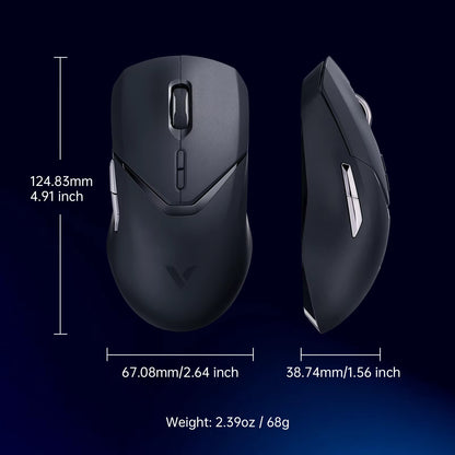 VT9PRO PAW3398 Wireless Gaming Mouse 26000DPI 68G Lightweight Wired Wireless Mouse 160H Super Long Battery Life