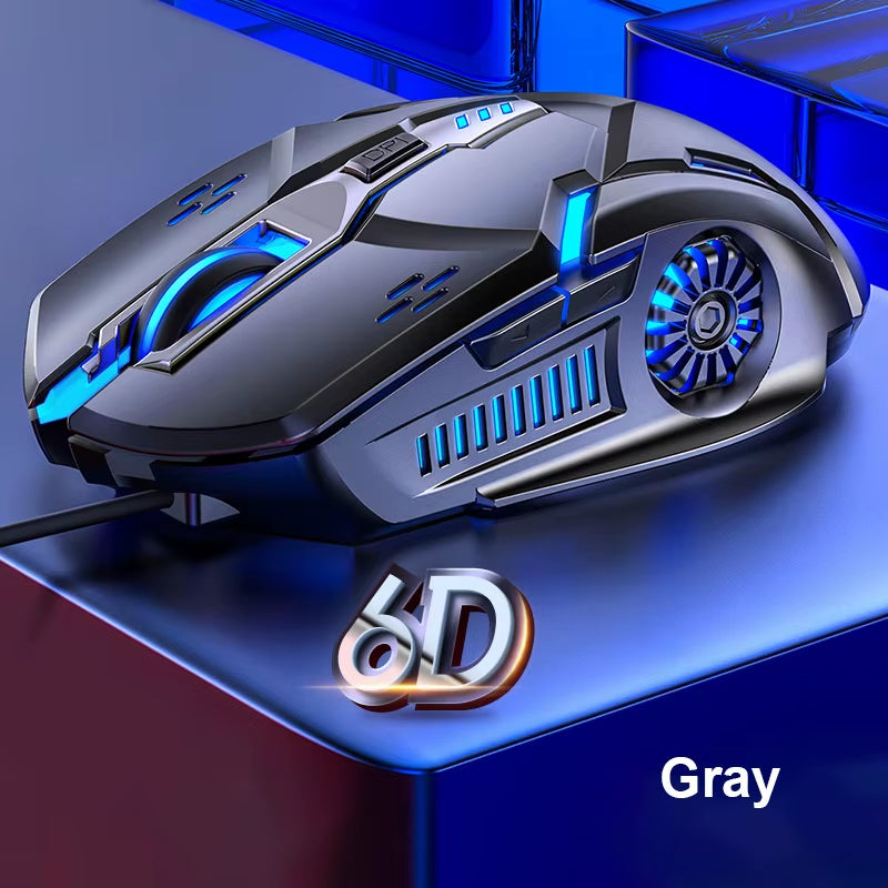 G5 Wired Gaming Mouse Colorful Backlight 6 Button Silent Mouse 4-Speed 3200 DPI RGB Gaming Mouse for Computer Laptop Mice