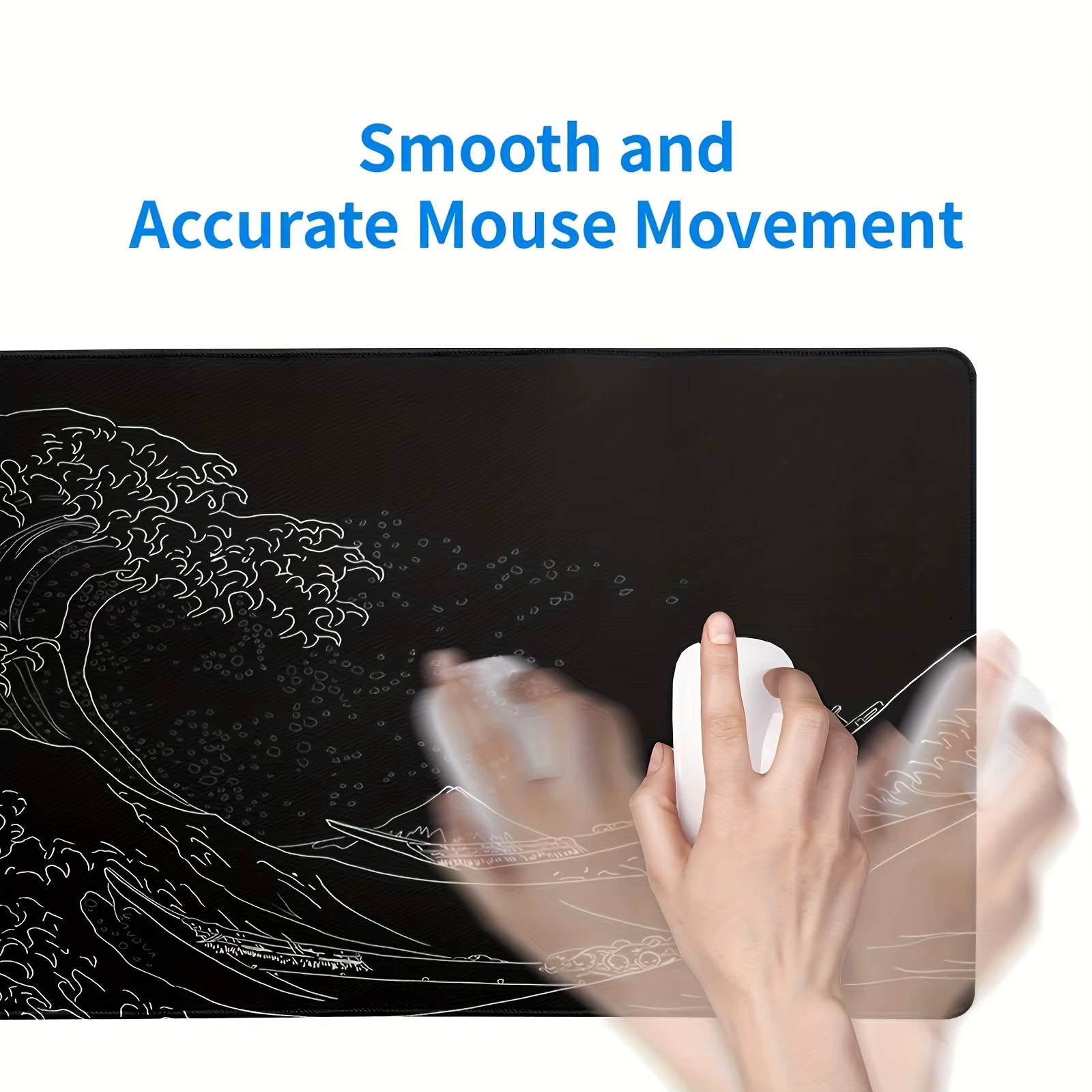 1PC Large Mouse Pads for Desk, Gaming Mouse Pad, Mouse Pad with Stitched Edges and Non-Slip Rubber Base, Extended Mouse Pad