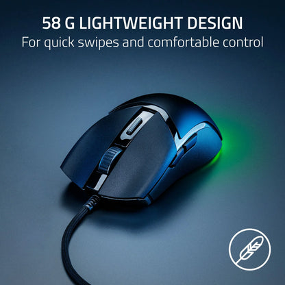 Cobra Wired Gaming Mouse 58G Lightweight Design, Gen-3 Optical Switches, RGB Lighting Black