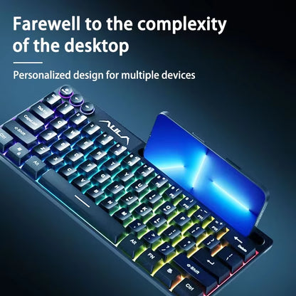 F3061 Wired Keyboard Mini Keyboard Office and Home RGB Backlit Keyboard Desktop Computer Laptop and Gaming Keyboard