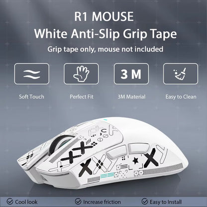 Attack Shark R1 Bluetooth Mouse and Grip Tape Not Included Mouse 1000 Hz PAW3311 Sensor,Rechargeable Tri-Mode,Ergonomic