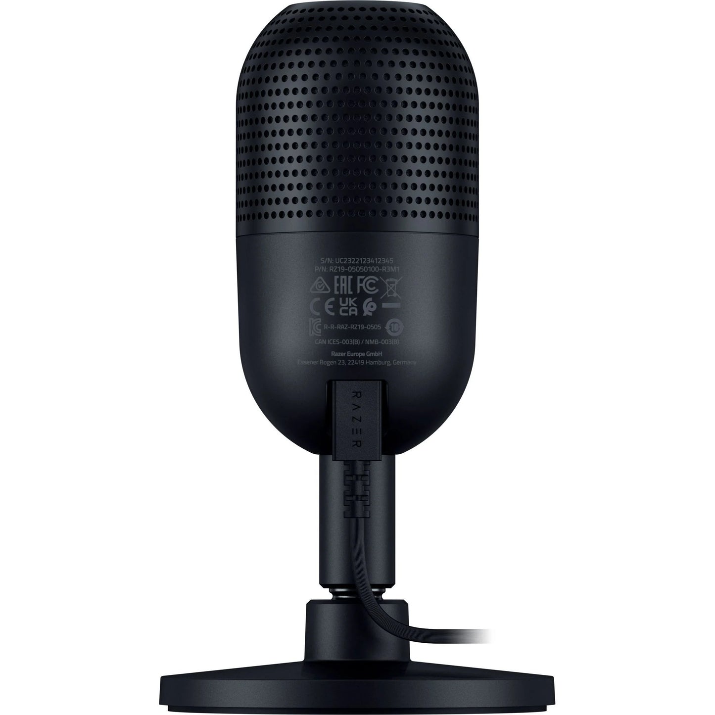 Seiren V3 Mini Ultra-Compact USB Microphone, Tap to Mute, Black