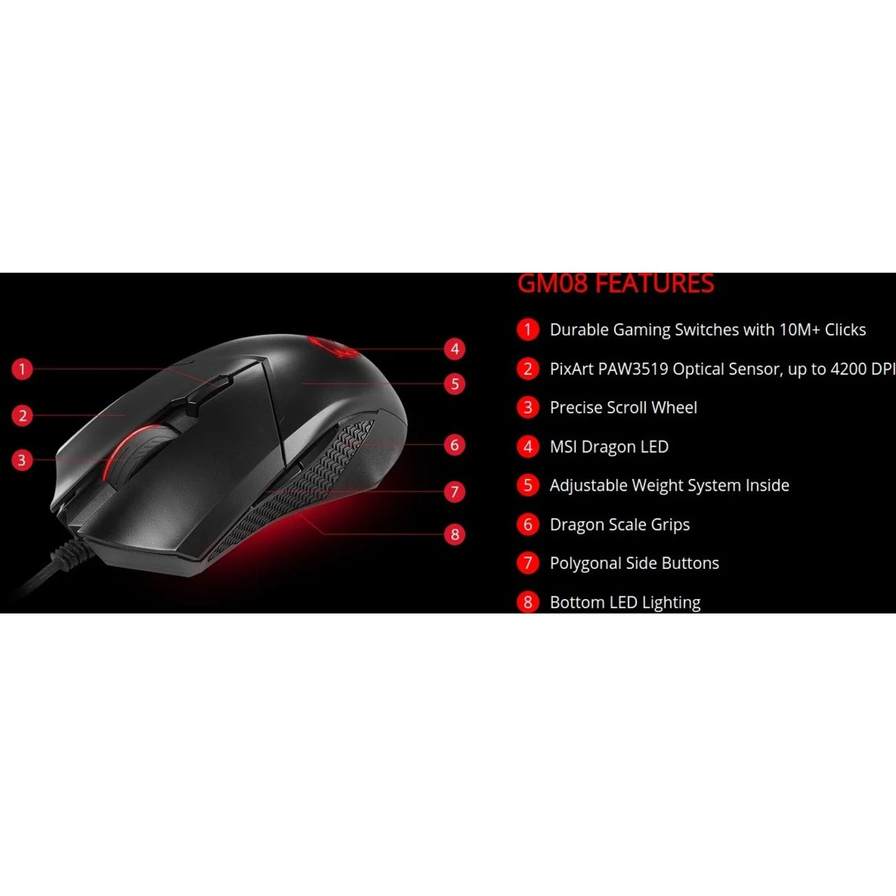 Clutch GM08 Gaming Mouse Clutchgm08