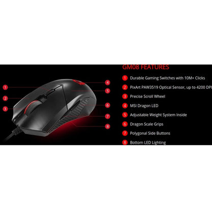 Clutch GM08 Gaming Mouse Clutchgm08