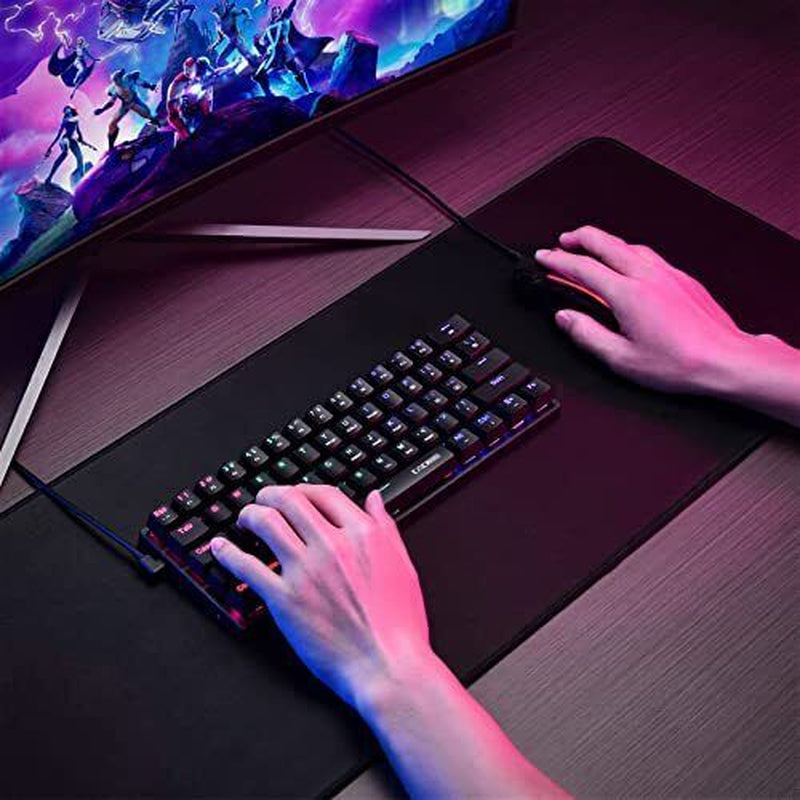 Portable 60% Mechanical Gaming Keyboard,60 Percent Wired Gamer Keyboard With