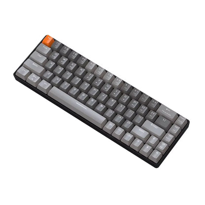 Free Wolf K68 Wireless Keyboard - Dual Mode (BT/2.4G), Custom Color Block Design, Hot-Swappable, Compact 68-Key, RGB Backlit