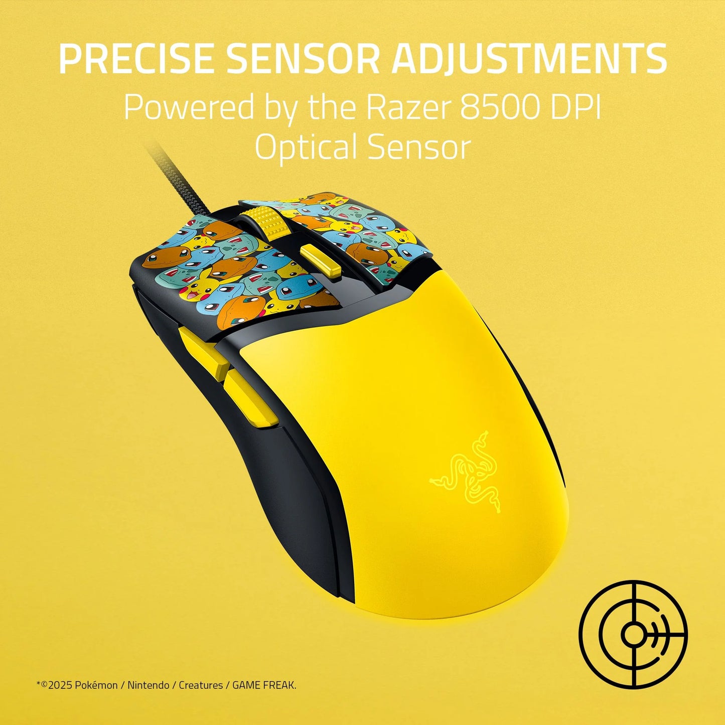 Cobra Lightweight Wired Gaming Mouse with  Chroma™ RGB, Pokémon Kanto Starters Edition