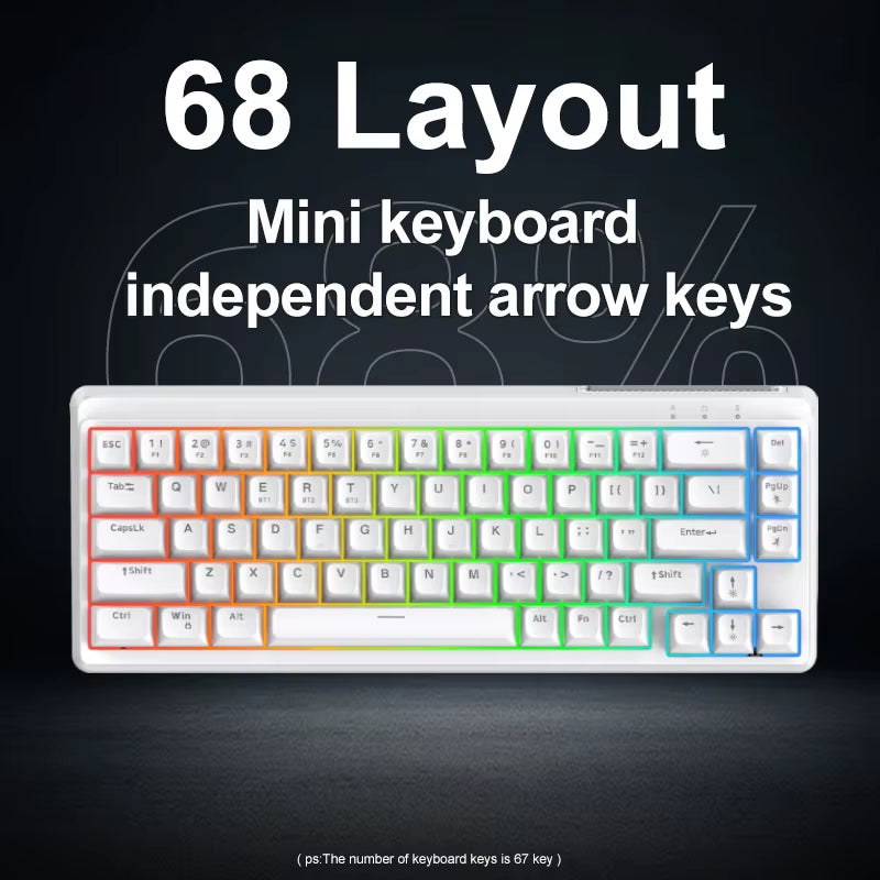 60% Key Mini Portable Keyboard Wired with RGB Dazzling Lights  M68 SE 60% Portable Keyboard for Office/Gaming