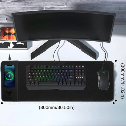 Gaming Mouse Pad with 15W Wireless Charging, Large