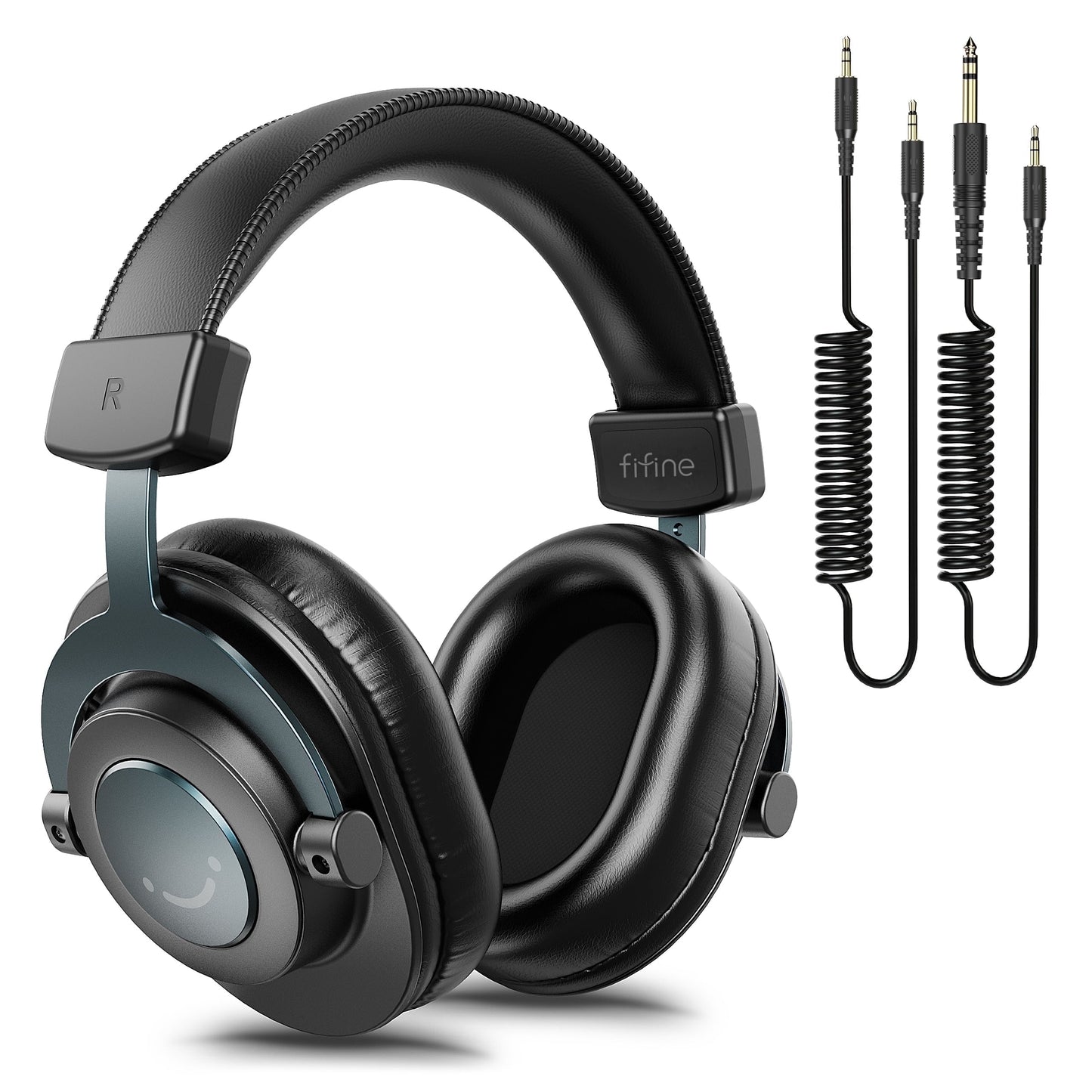 Studio Wired Headphones for DJ, Music Monitor, Recording with 9.8Ft Cable for 3.5Mm/6.35Mm, over Ear, Noise Cancelling for Podcast, Streaming-H8