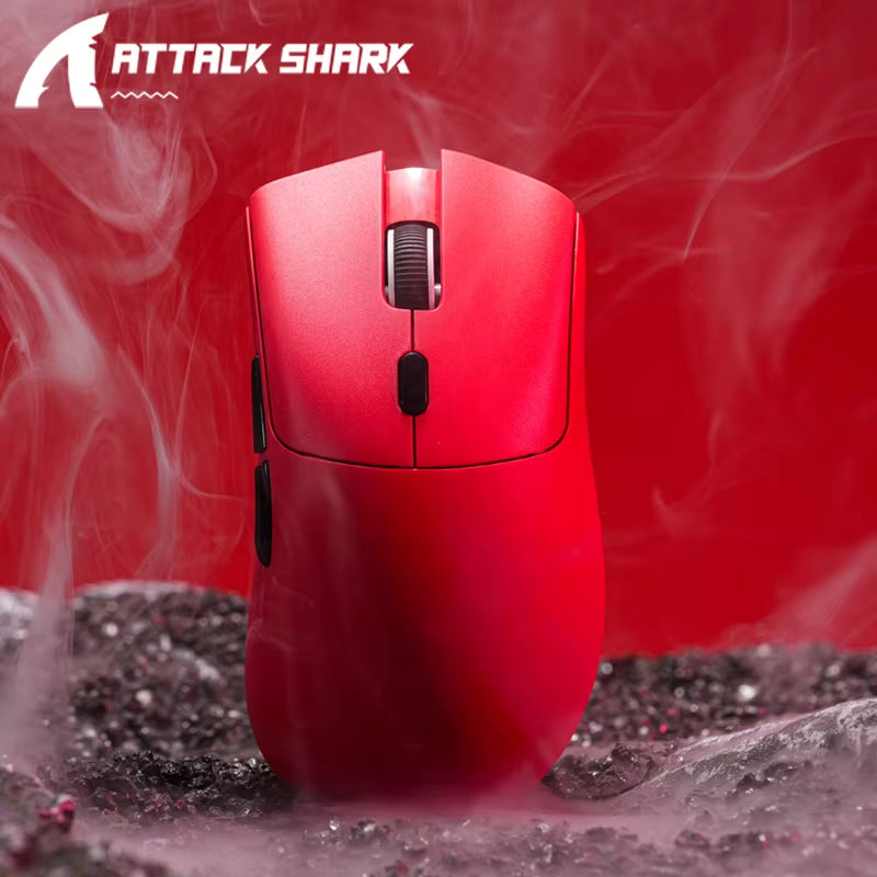 Attack Shark R1 Bluetooth Mouse and Grip Tape Not Included Mouse 1000 Hz PAW3311 Sensor,Rechargeable Tri-Mode,Ergonomic