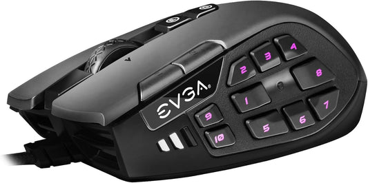 X15 MMO Gaming Mouse, 8K, Wired, Black, Customizable, 16,000 DPI, 5 Profiles, 20 Buttons, Ergonomic 904-W1-15BK-KR
