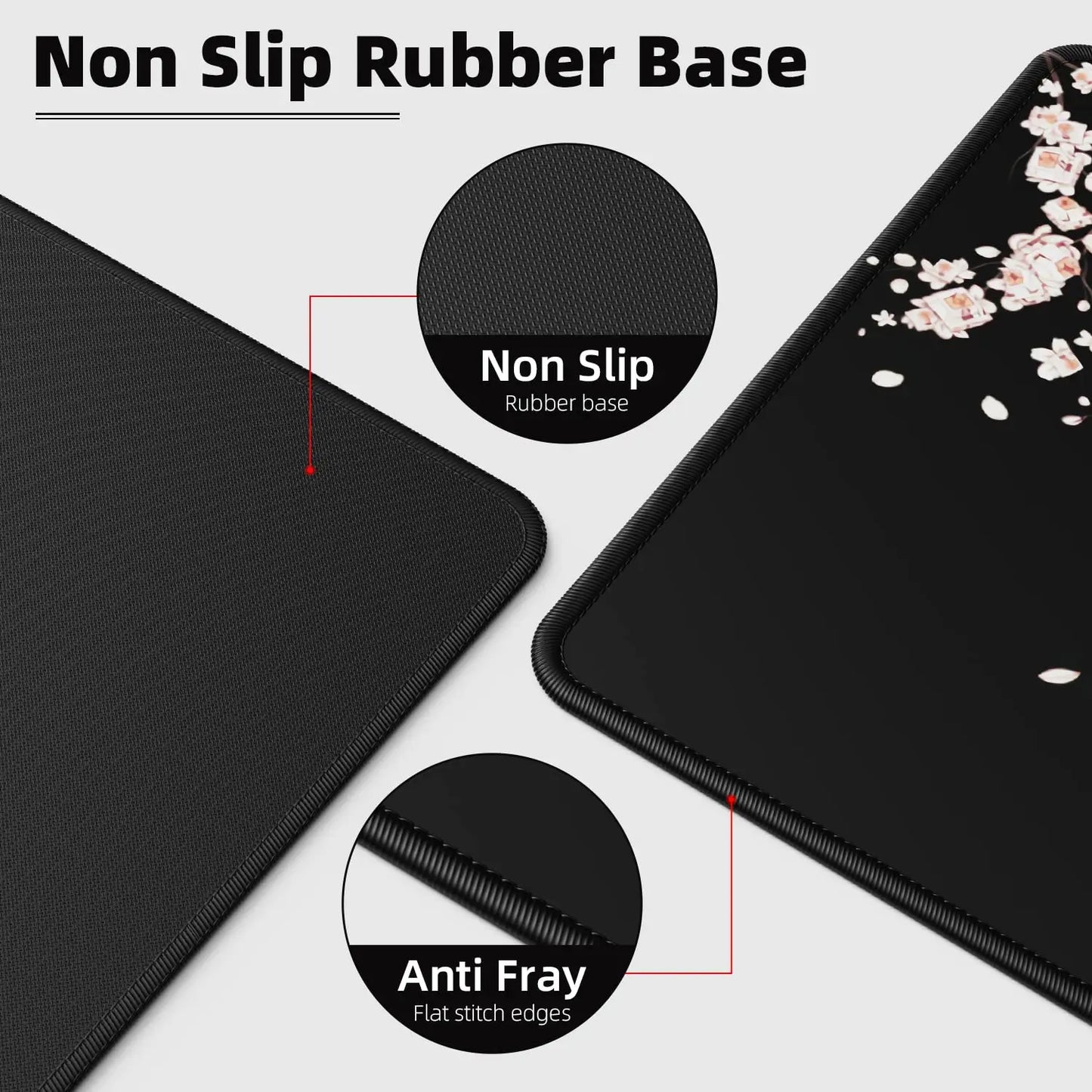 1PC Large Mouse Pads for Desk, Gaming Mouse Pad, Mouse Pad with Stitched Edges and Non-Slip Rubber Base, Extended Mouse Pad