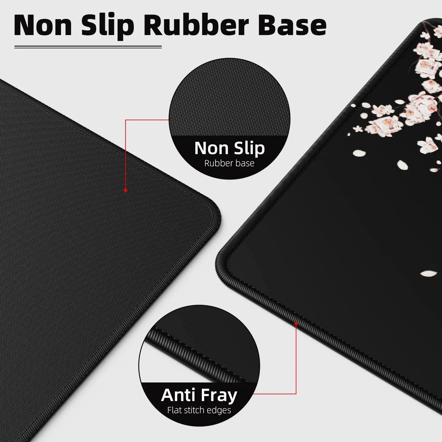 1PC Large Mouse Pads for Desk, Gaming Mouse Pad, Mouse Pad with Stitched Edges and Non-Slip Rubber Base, Extended Mouse Pad