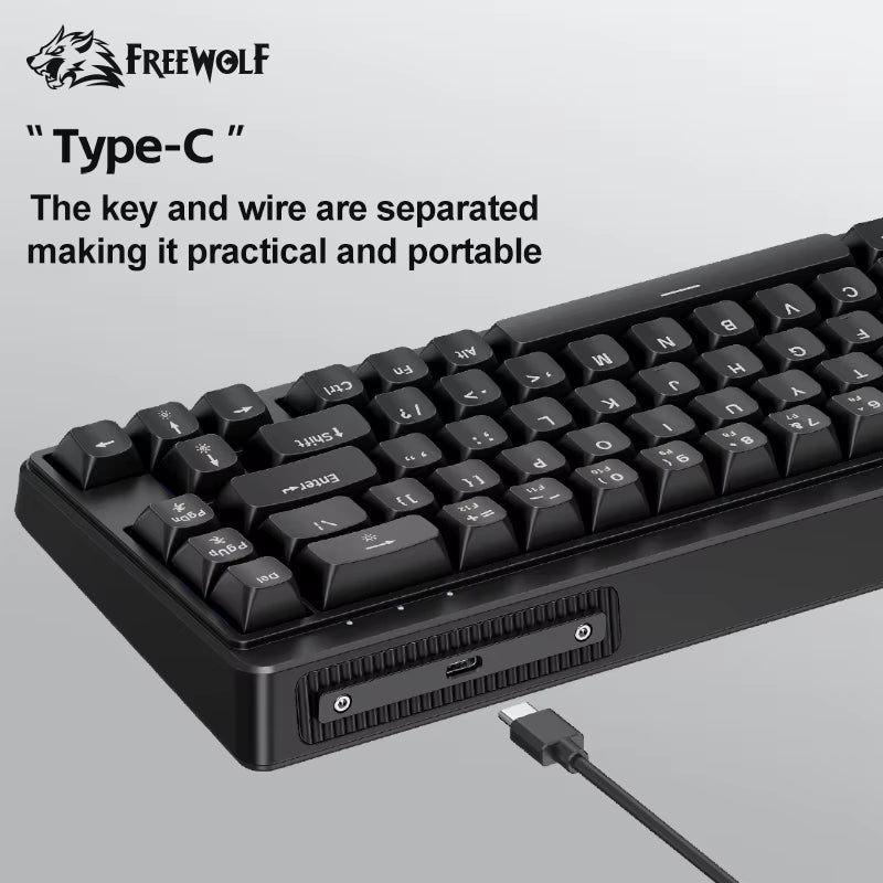 60% Key Mini Portable Keyboard Wired with RGB Dazzling Lights  M68 SE 60% Portable Keyboard for Office/Gaming