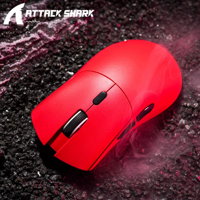 Attack Shark R1 Bluetooth Mouse and Grip Tape Not Included Mouse 1000 Hz PAW3311 Sensor,Rechargeable Tri-Mode,Ergonomic
