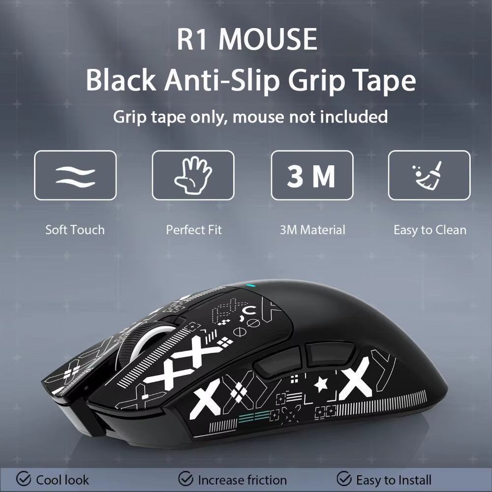 Attack Shark R1 Bluetooth Mouse and Grip Tape Not Included Mouse 1000 Hz PAW3311 Sensor,Rechargeable Tri-Mode,Ergonomic
