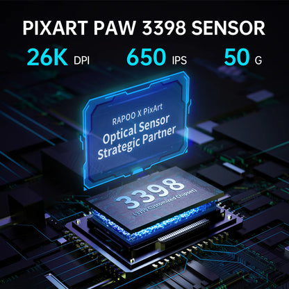 VT9PRO PAW3398 Wireless Gaming Mouse 26000DPI 68G Lightweight Wired Wireless Mouse 160H Super Long Battery Life