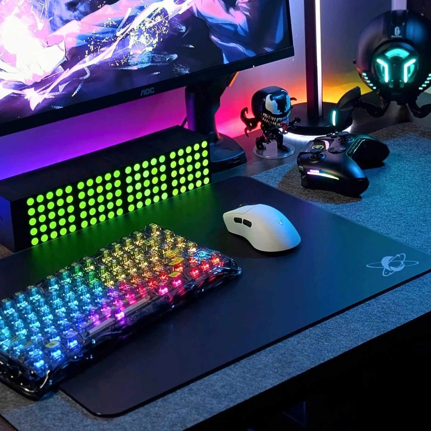 Atom Gaming Glass Mousepad
