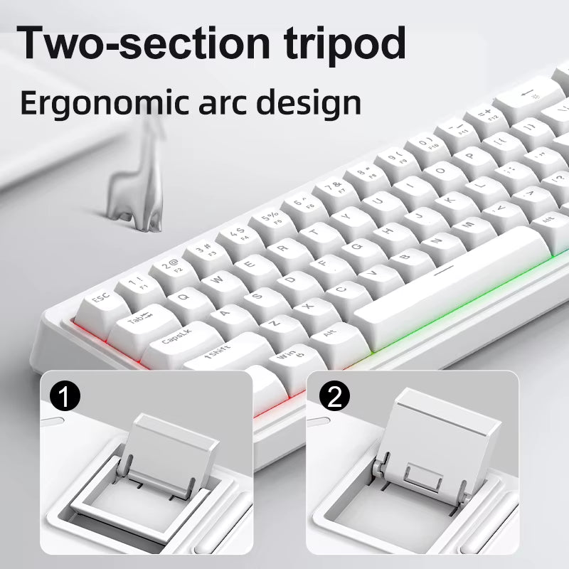 60% Key Mini Portable Keyboard Wired with RGB Dazzling Lights  M68 SE 60% Portable Keyboard for Office/Gaming