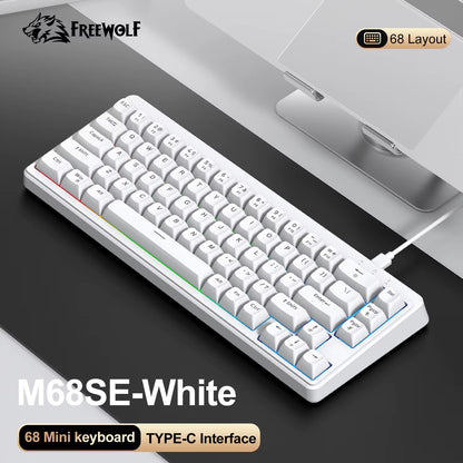 60% Key Mini Portable Keyboard Wired with RGB Dazzling Lights  M68 SE 60% Portable Keyboard for Office/Gaming