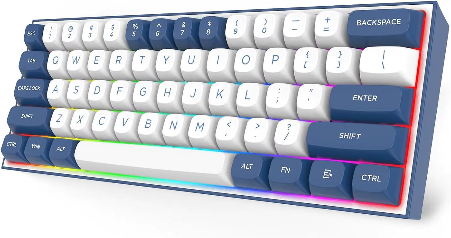 K717 PRO Custom QMK/VIA Gaming Keyboard, 61 Keys Wireless Programmable Mechanical Keyboard,Dragon Chant Switches