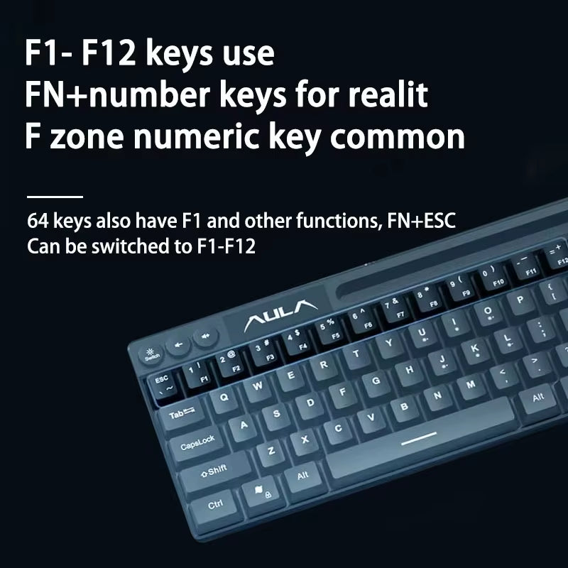 F3061 Wired Keyboard Mini Keyboard Office and Home RGB Backlit Keyboard Desktop Computer Laptop and Gaming Keyboard